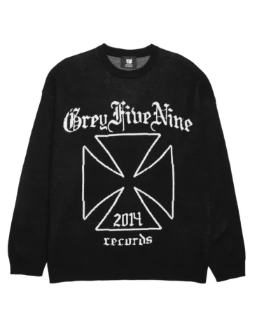 SUICIDEBOYS 2014 RECORDS KNITTED SWEATER (BLACK)